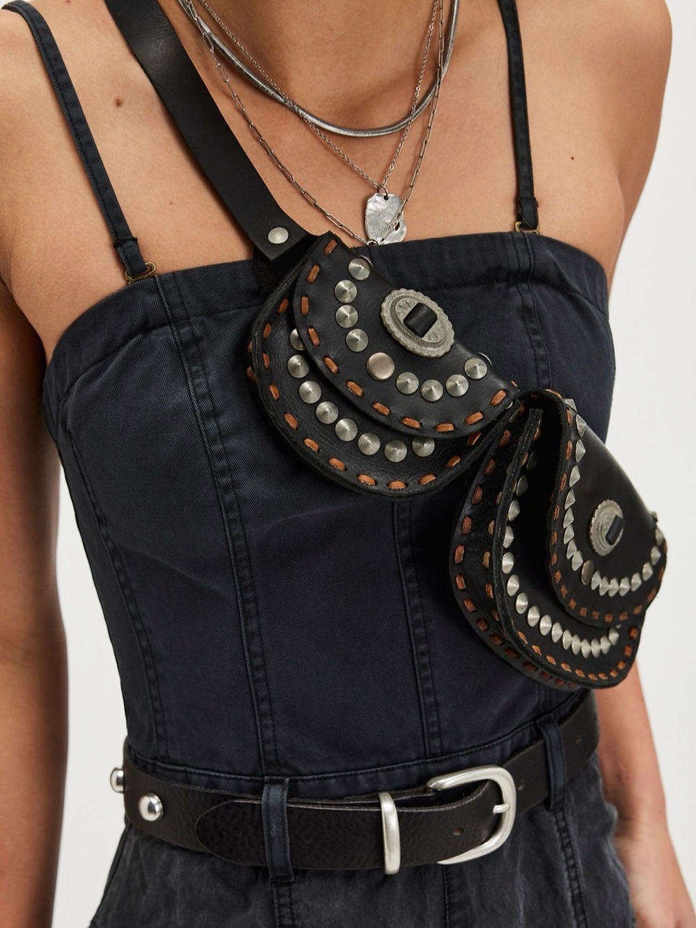 Free People Lucky Stars Pocket Belt NWT